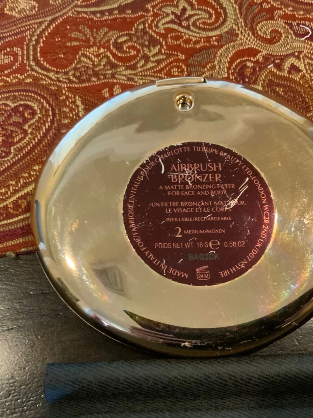Charlotte Tilsbury airbrush bronzer 2 medium, msrp$59, used twice